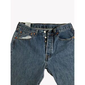 Levis 501 Original Fit Jeans Button Fly W32 L30 Classic Blue Denim